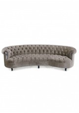 Lura Curved Buttoned Sofa 3 Seater